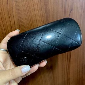 Original Black quilted CHANEL sunglasses case